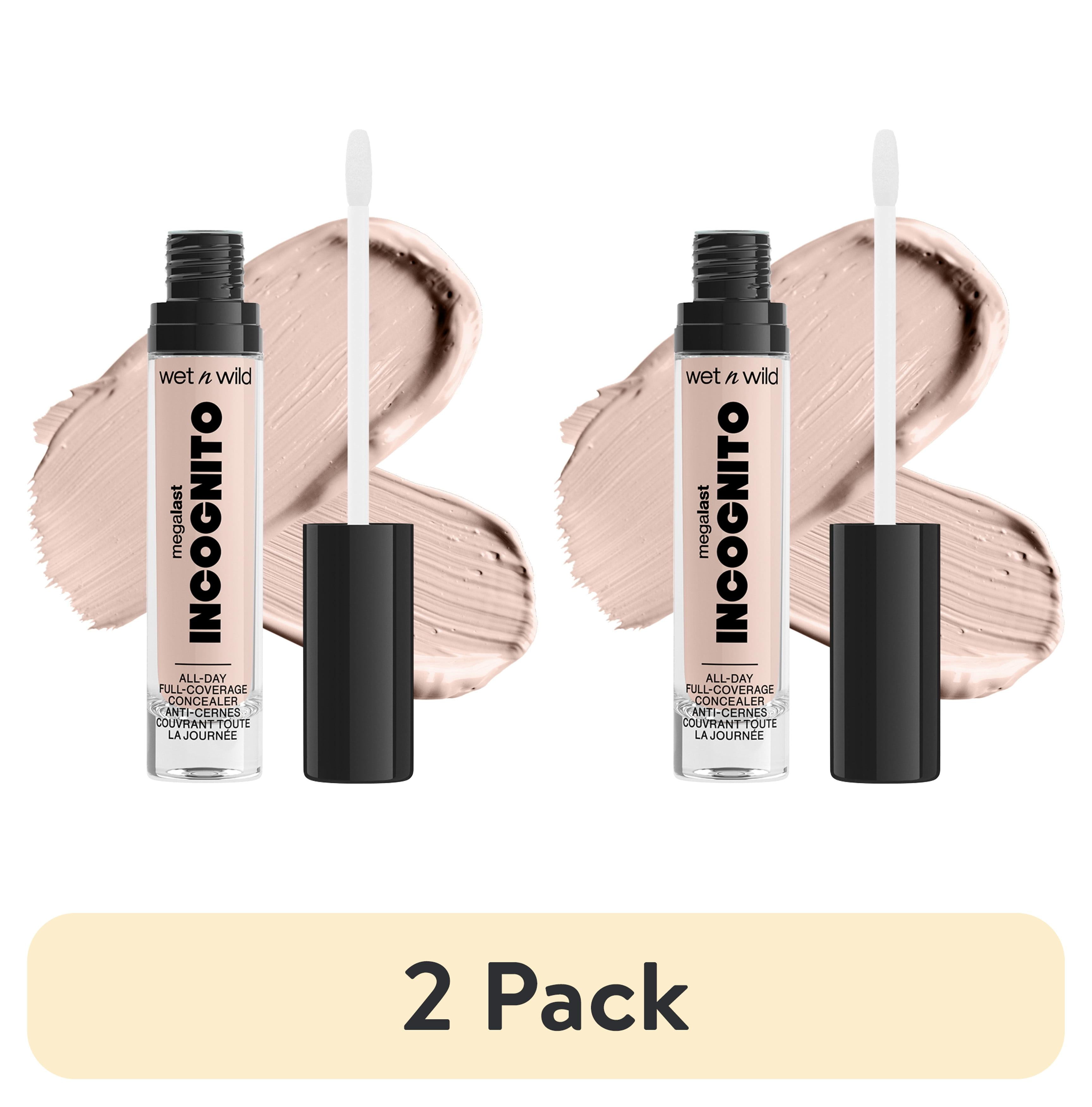 (2 pack) Wet n Wild Mega Last Incognito All-Day Full Coverage Concealer Make, Light Beige