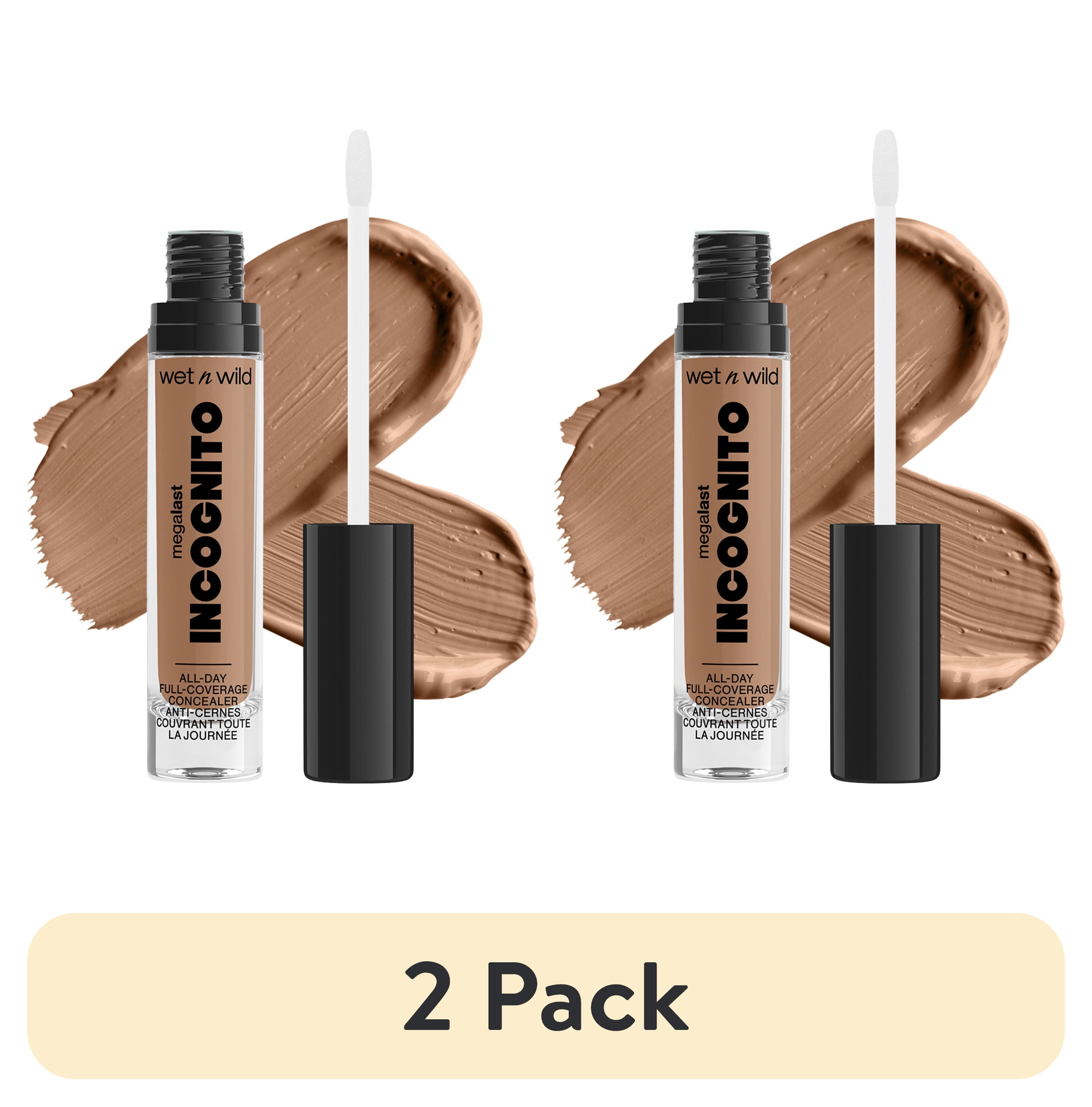 (2 pack) Wet n Wild Mega Last Incognito All-Day Full Coverage Concealer Makeup, Light Medium