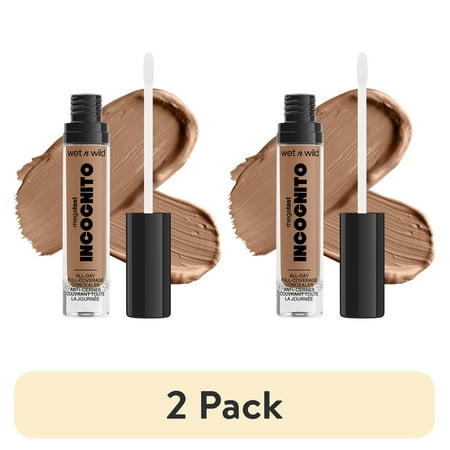 (2 pack) Wet n Wild Mega Last Incognito All-Day Full Coverage Concealer Makeup, Light Medium