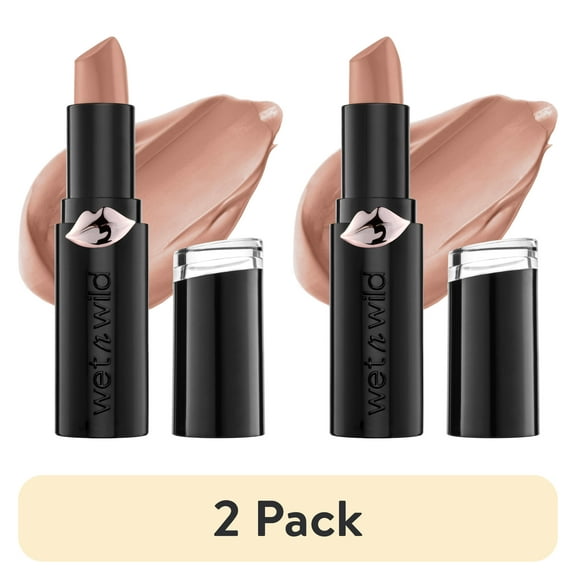 (2 pack) wet n wild Mega Last Matte Lip Color - Never Nude