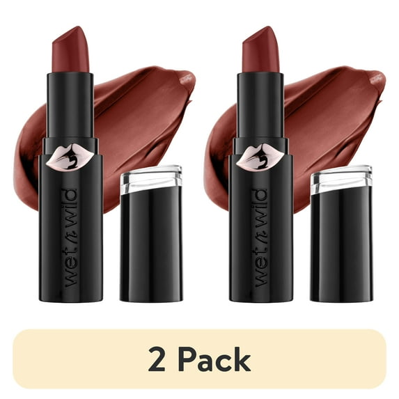 (2 pack) wet n wild MegaLast, Matte Lip Color, 1111418 Sasspot Red, 0.11 oz (3.3 g)