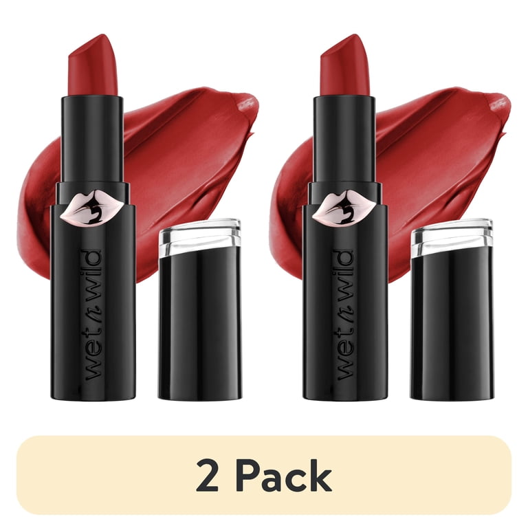 2 pack) wet n wild Mega Last Matte Lip Color - Stoplight Red