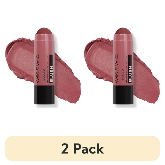 (2 pack) Wet n Wild Mega Glo Vitamin E Blush Makeup Stick - Say It Ain't Rose