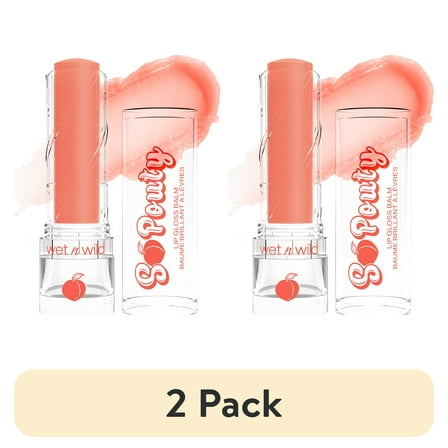 (2 pack) wet n wild Perfect Pout So Pouty Lip Gloss Balm - Peach Bum