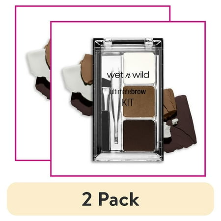 (2 pack) Wet n Wild Ultimate Shaping Brow Kit, Ash Brown