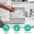 thumbnail image 1 of 2-pack wet wipe dispenser compatible with Cottonelle refills, flushable wet wipe container, covered wet wipe tray keeps wipes fresh, refillable wet wipe box, dustproof and slip-resistant, 1 of 4
