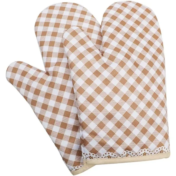 2-pack yellow oven gloves kitchen utensil gloves heat resistant