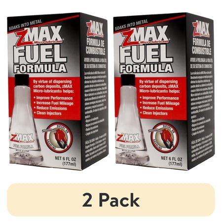 (2 pack) zMAX 6oz Fuel Additive, Fuel System Cleaner and Treatment, 6 fl oz bottle