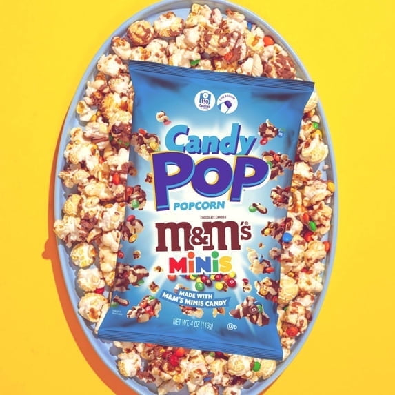 2 packs-Candy Pop M&M Popcorn, 4 oz.