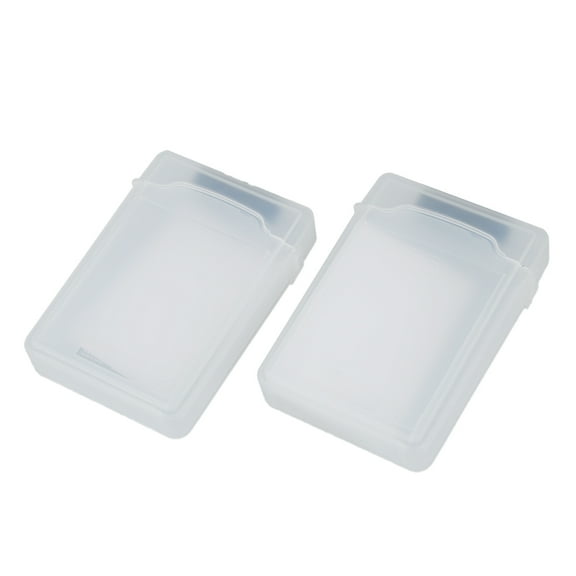 2 packs Clear 3.5 INCH HDD Hard Drive Storage Case