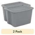 thumbnail image 1 of (2 packs) Large Storage Box, 18-gallon Plastic Storage Container with Snap-on Lid, 1 of 5