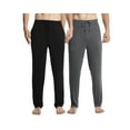 thumbnail image 1 of 2 packs Men's Rayon Super Soft Long Classic Lounge Pajama Sleep Pants w. Pockets & Drawstring, 1 of 4
