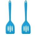 thumbnail image 1 of 2 packs Small & Large Slotted Silicone Turner Heat Resistant Kitchen Spatula Flipper, Food Grade Flexible Wide Seamless Rubber Cooking Utensil for Egg, Omelette, Burger in Nonstick Cookware, 1 of 8