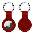thumbnail image 1 of 2 packs Soft Silicone Case Compatible with Apple AirTags, Protective Anti-Scratch Lightweight Skin Cover with Key Ring for AirTags, Dog air tag Holder, Red, 1 of 5
