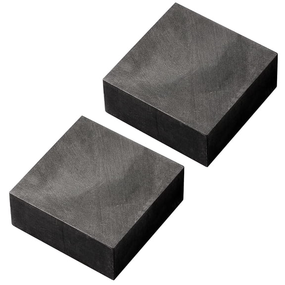 2 packs of 99.9% high purity graphite ingots graphite blocks graphite plates blank milling surface melting casting mold (505020)
