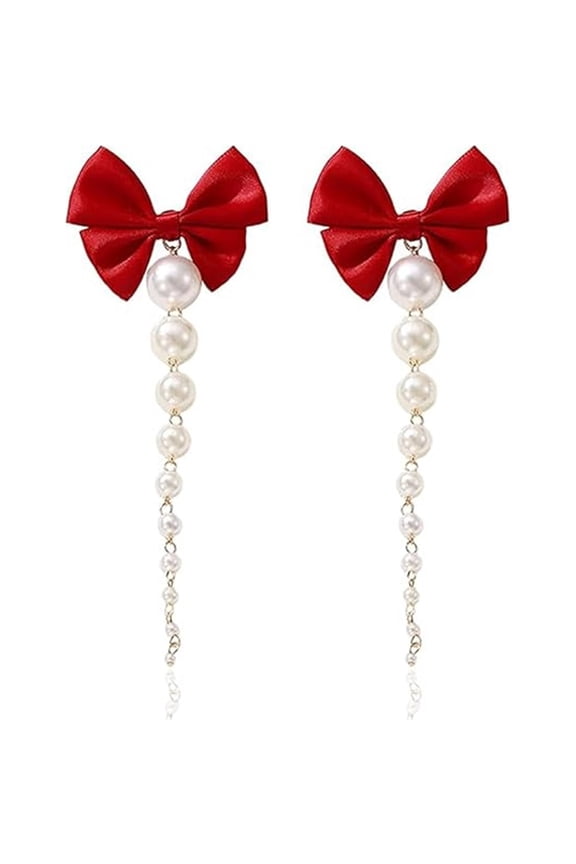2 pairs Bow Earrings Valentines Earrings for Women Valentines Day Dress Shirt Outfits Party Wear Valentine Day Giftsred