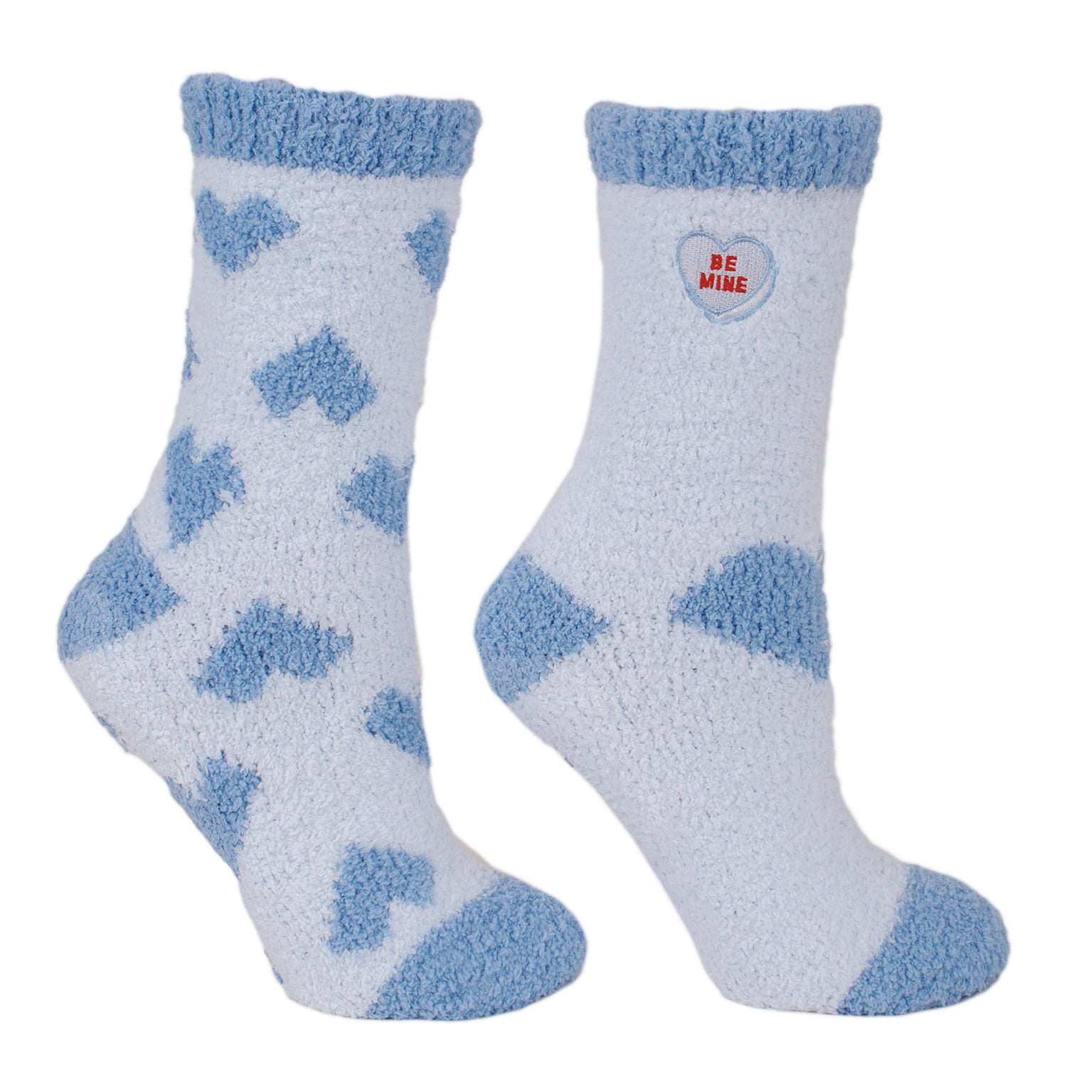 2 pairs Chenille Socks | Shea and Lavender Infused | Aromasoles - Blue Be Mine