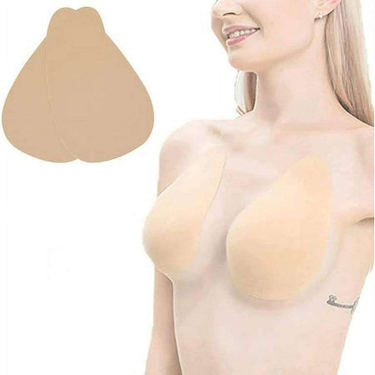 VBT Boob Tape - Breast Lift Tape, Body Tape for Breast Lift w 2 Pcs  Silicone Breast Reusable Adhesive Bra, Bob Tape for Large Breasts AG Cup,  Brown