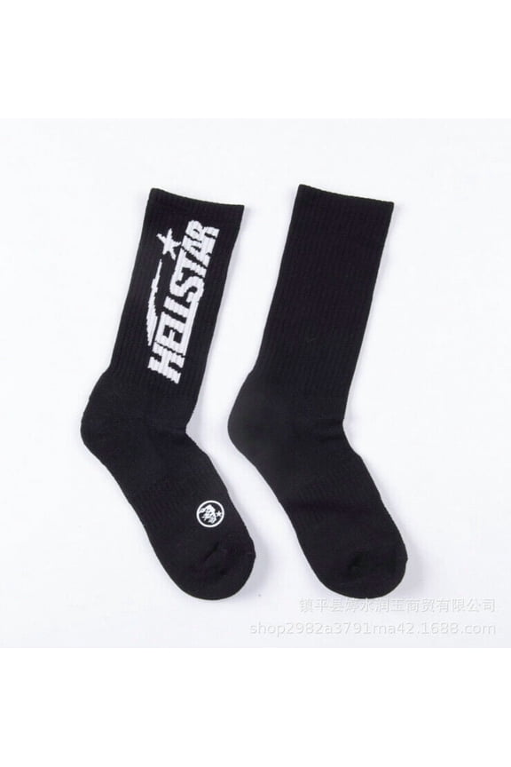 2 pairs Men's women's socks hell socks star Streetwear socks sport socks
