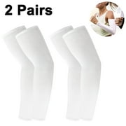 2 pairs Sports Cooling Compression Sun Sleeves For Arms - upf 50+ Protection - Golf, Football, Baseball, Basketball, Cycling