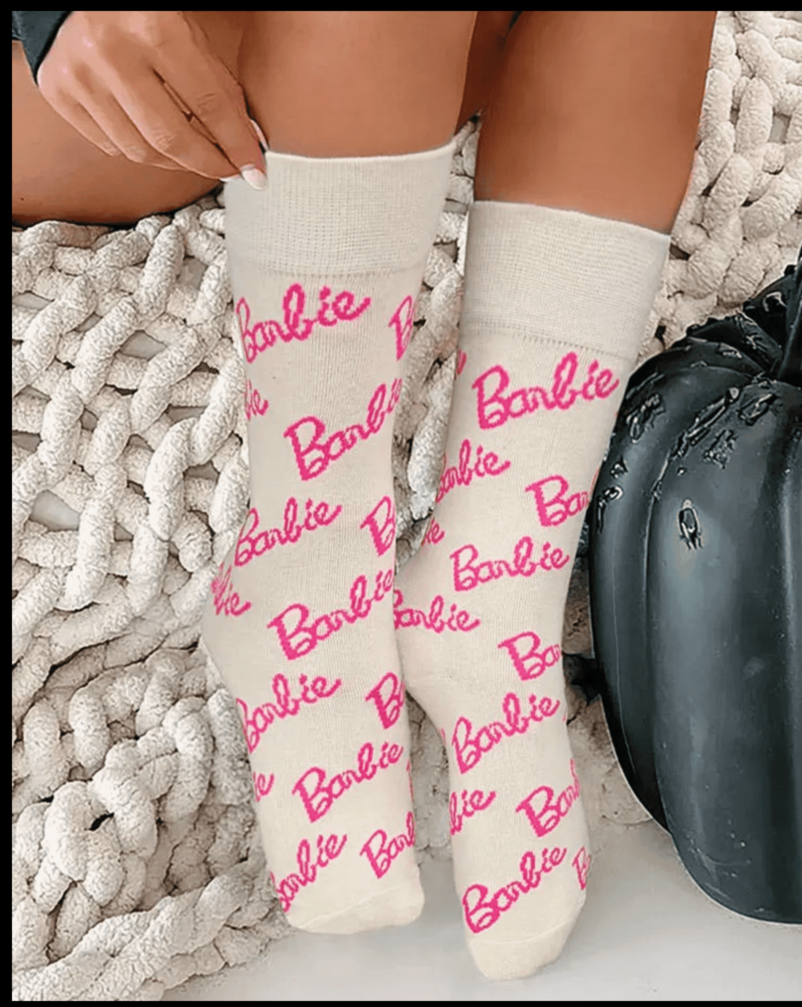 3-pack Women Multicolor Letter Print Tube Socks