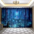 2 panel Cyberpunk Anime City View Curtains for Bedroom Living Room