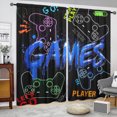2 panel Gamepad Printed Curtains for People Bedroom Living Room Floor