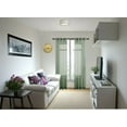 thumbnail image 1 of 2 panel faux silk solid curtain drapes with grommet 108" total width by 108" Long window sheer panels for any bedroom or patio door non blackout semisheer panels MIRA sage, 1 of 4