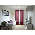 thumbnail image 1 of 2 panel faux silk solid curtain drapes with grommet 108" total width by 84" Long window sheer panels for any bedroom or patio door non blackout semisheer panels MIRA burgundy, 1 of 3