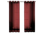 thumbnail image 1 of Gorgeous Home Linen Faux Silk Sheer Grommet Curtain Panels 108" x 63" Ruby Burgundy., 1 of 5