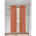 thumbnail image 1 of Gorgeous Home Linen 2 PC Solid Semi Sheer Faux Silk Rod Pocket Curtain Window Panel for any Room 55" Wide X 84"Long Each Orange Color, 1 of 5