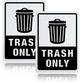 Rectangular Trash Signs Shop Durable Trash and Recycling Signs for Indoor and Outdoor Use