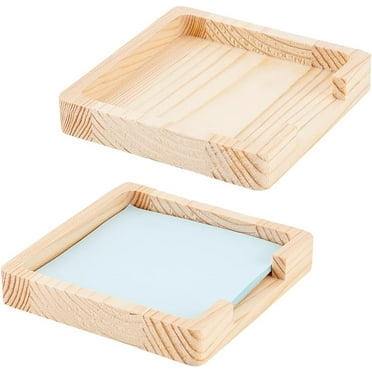 Sticky Note Holder For Desk Wood Color Bamboo Sticky Note Holder, Sticky Note Holder Eco Friendly