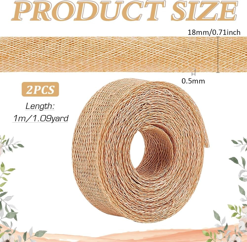 2 pc 2pcs 2.18 Yards Sinamay Mesh Ribbons 7inch Millinery Netting ...