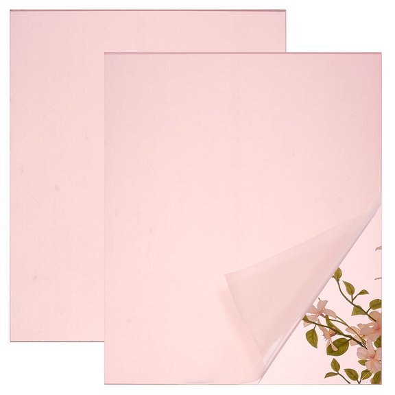 2 pc Acrylic Sheets Rectangle Misty Rose 250x200x3mm