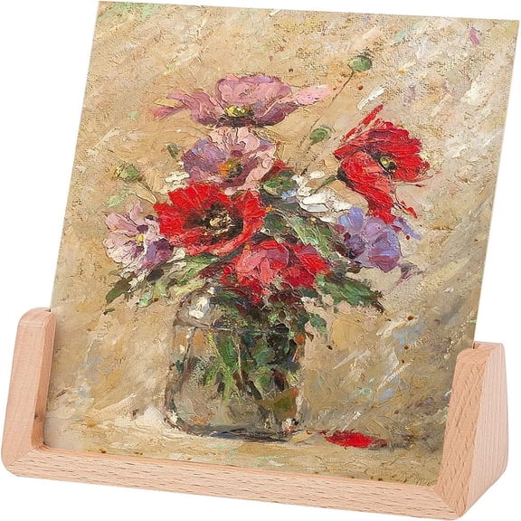 2 pc Beech Wood Business Card Holder BurlyWood 14x6x4.5cm