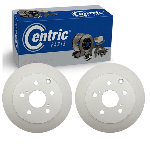 2 pc Centric Rear GCX Disc Brake Rotors compatible with Toyota RAV4 2006-2018