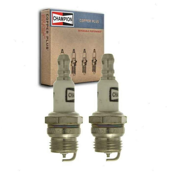 2 pc Champion 851 Copper Plus Spark Plugs for 14F3N 7539 77-316-1 AF3NX CS41T DJ6J HS5E T22MU WA22MU Ignition Wire Secondary