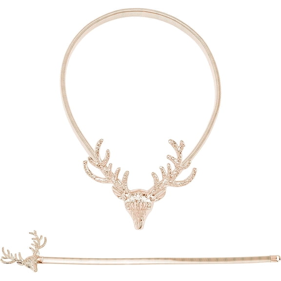 2 pc Curtain Tieback Alloy Spring Design Suitable for Most Curtains Easy to Use Deer Light Gold 375x11x4mm