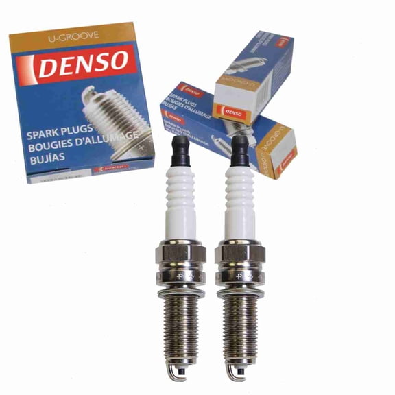 2 pc DENSO 3445 Standard U-Groove Spark Plugs for 132 159 00 03 132 159 01 03 132 159 02 03 XU22HDR9 Ignition Wire Secondary Fits select: 2015-2016 HONDA ACCORD, 2015 HONDA CIVIC