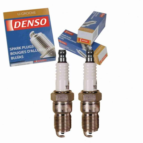 2 pc DENSO 5033 Standard U-Groove Spark Plugs for AGSF24N LR0 00604 T20EPR-U15 ZZL0-18-110 ZZL1-18-110 ZZL1-18-110C Ignition Wire Secondary Fits select: 2006-2010 FORD MUSTANG