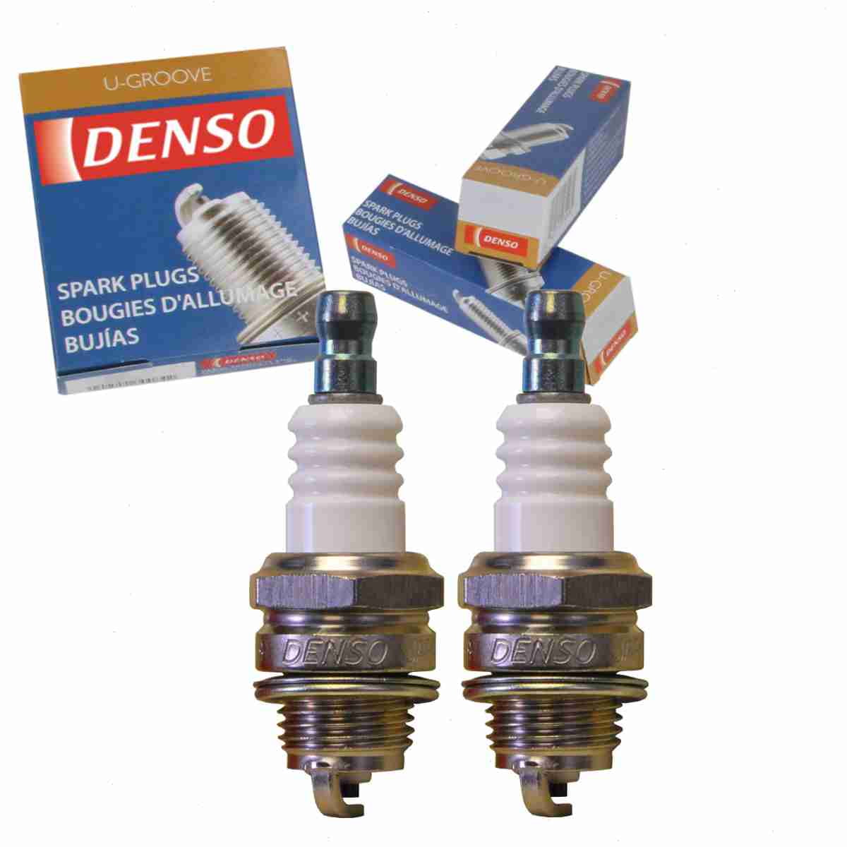 2 pc DENSO 6027 Standard U-Groove Spark Plugs for W22MP-U Ignition