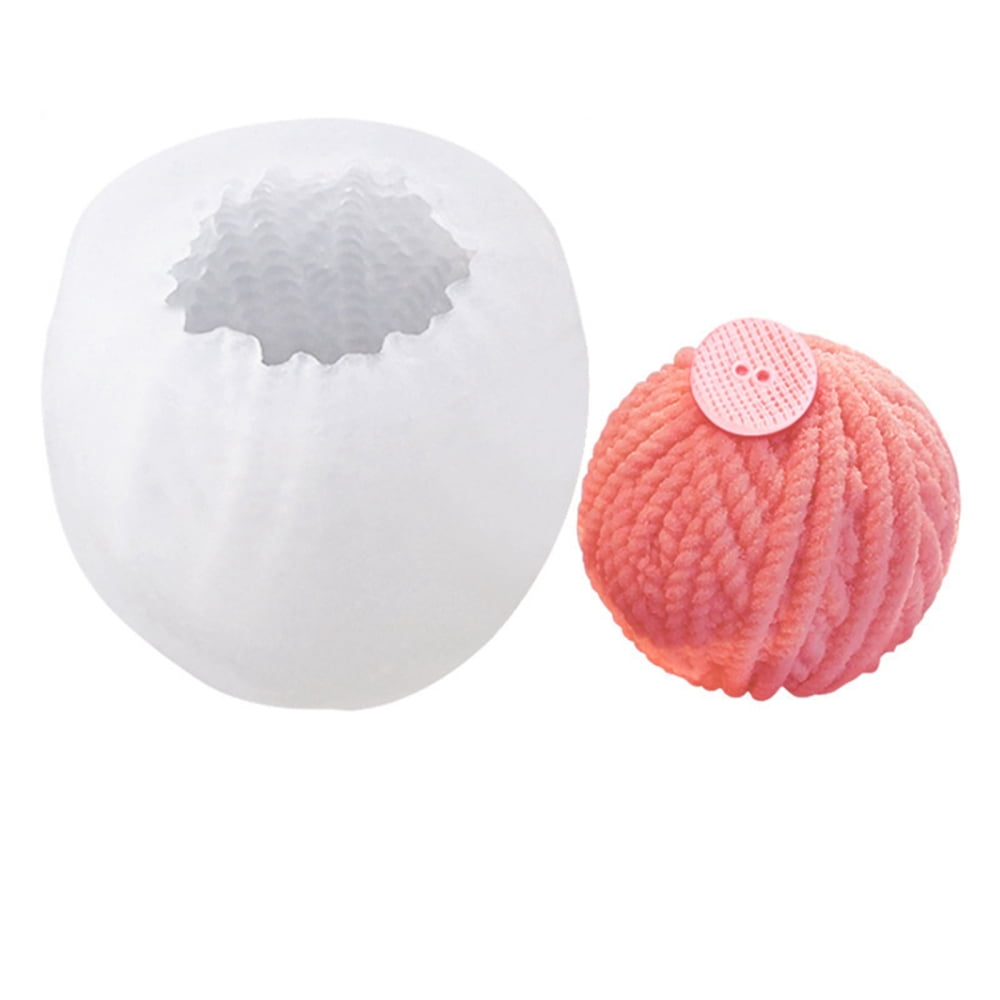 2 pc DIY Candle Silicone Molds Resin Casting Molds For UV Resin Epoxy Resin Jewelry Making Woolen Yarn Shape White 8.3x8.2x6.6cm Inner Diameter: 3.9x4.7cm