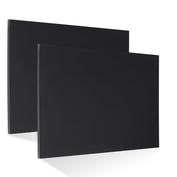 2 pc HDPE Sheet Rectangle Black 300x200x6.5mm