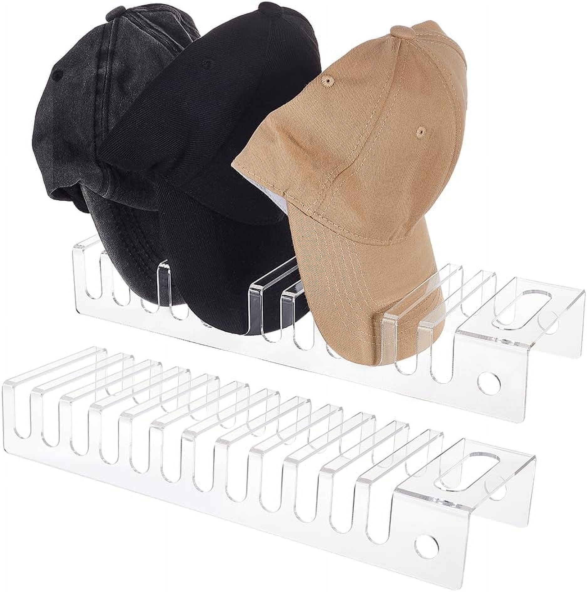 2 pc Hat Stand for 24 Baseball Caps 2 Pack No Install Acrylic Hat ...