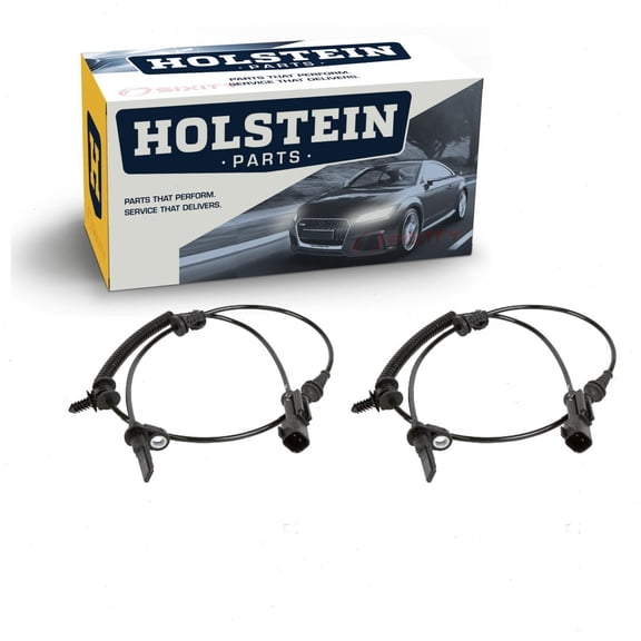 2 pc Holstein Rear ABS Wheel Speed Sensors compatible with Ford Flex 3.5L V6 2010-2019