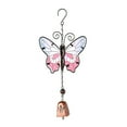 thumbnail image 1 of 2 pc Iron Wind Chimes Small Wind Bells Handmade Glass Pendants Butterfly Colorful 343~360mm, 1 of 3