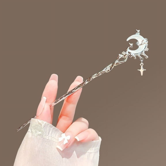 2 pc Metal Hair Sticks Hair Accessories for Girls Moon 170x30x20mm