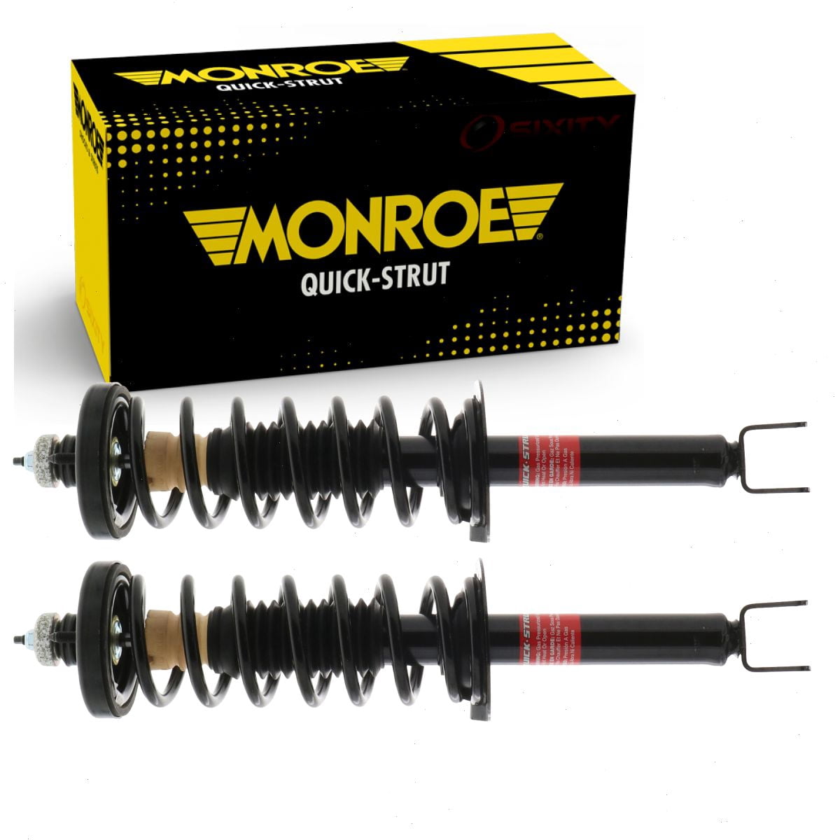 Complete Rear Strut Assembly Set For 2003-07 Honda Accord - Includes Coil Springs, Shocks & Mounts
