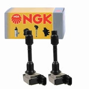 2 pc NGK 48676 Ignition Coils for 1415147 1415147H 178-8362 178-8488 22448-4W011 673-4016 673-4017 921-2072 E361 GN10377 IC461 IGC0027 UF-331 UF331 Spark Plug Wire Boot